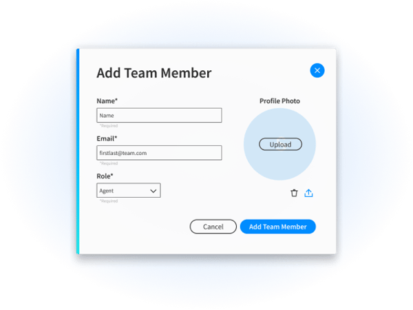 Streem remote video - Add Team Member modal