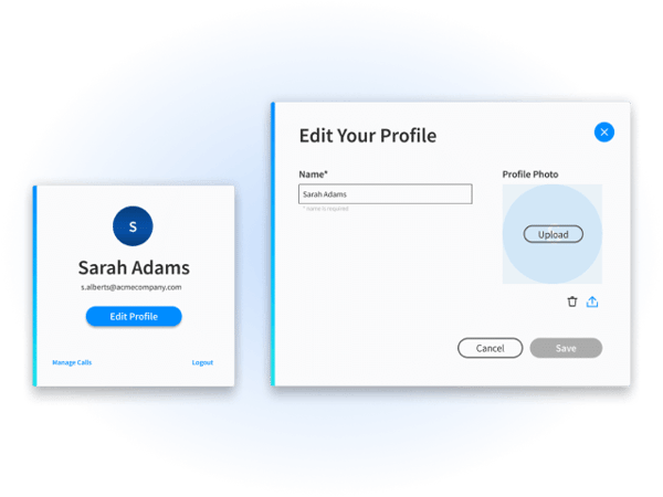 New Streem remote video profile modal