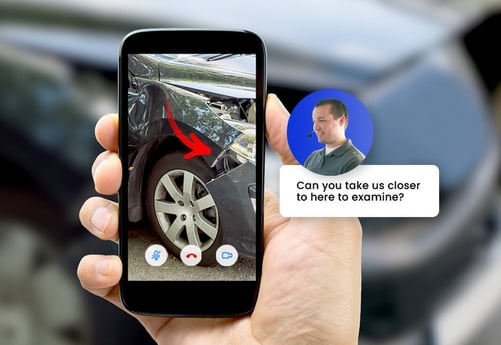 AR based remote assistance with automotive insurance 